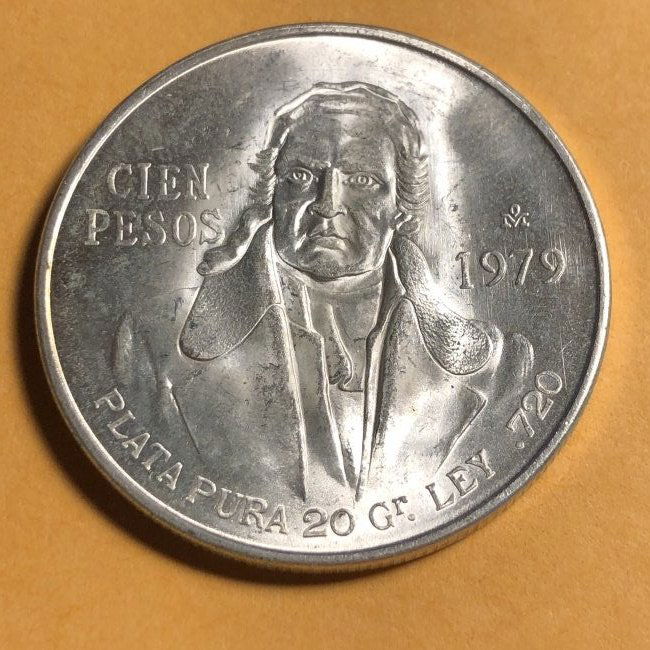 Mexico 1979 Uncirculated Condition 100 Pesos Silver... (1 of 2)