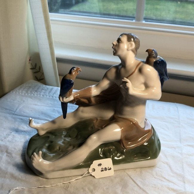 Vtg Rosenthal Man w/Parrots Porcelain Figurine 5.75"... (1 of 3)