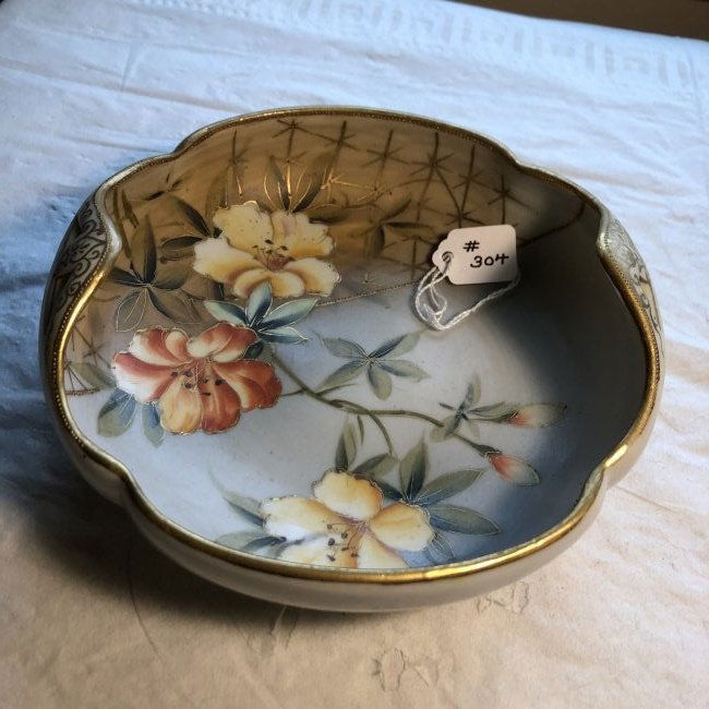 Vintage NIPPON Hand Painted Serving Dish 2.75" x 6.75" (1 of 4)