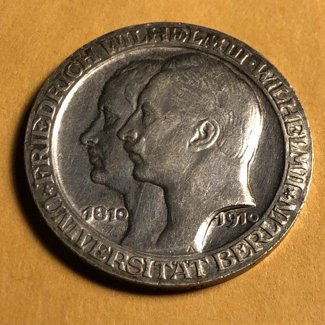 German States: Prussia 1910-A 3 Mark Silver Coin KM530 (1 of 2)