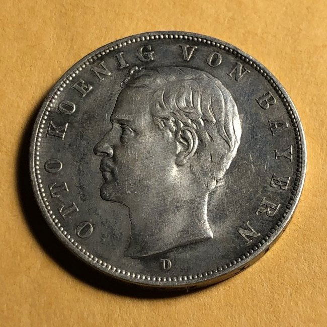 German States 1909-D Bavaria 3 Mark Circulated Silver.. (1 of 2)