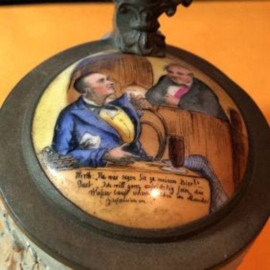 Early 1900's Hand Painted Lid on this German Tankard... (1 of 9)