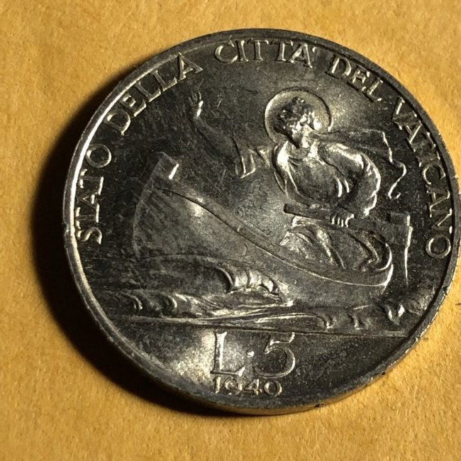 1940 VATICAN CITY Italy POPE PIUS XII Papal BU Coin... (1 of 2)