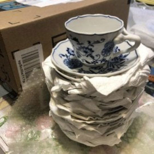 18-Vintage Blue Danube Tea Cups & Saucers Sets 36-Pcs (1 of 3)