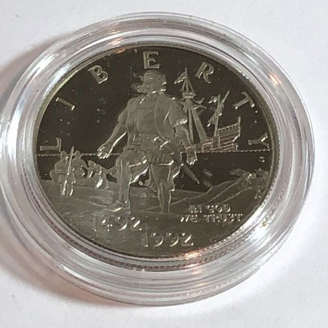 Columbus 1992-S Proof Commemorative Half Dollar in Orig (1 of 2)