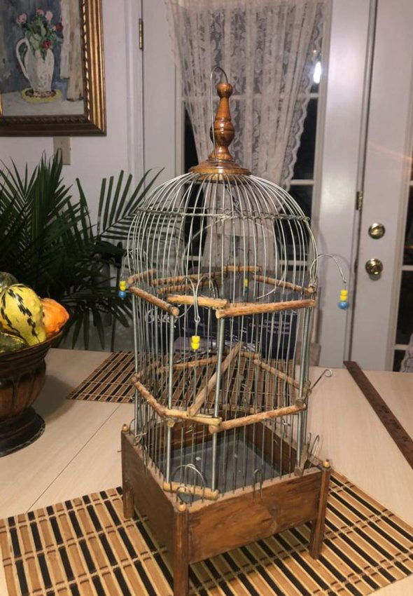 Antique Hand Made Wooden & Metal Unique Bird Cage... (1 of 7)