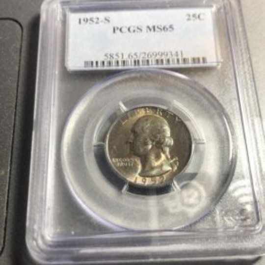 1952-S Washington Silver Quarter 25c PCGS MS65 Multi... (1 of 4)