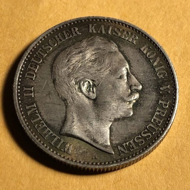 German States-Prussia 1900-A Silver 2 Mark Toned Unc... (1 of 2)