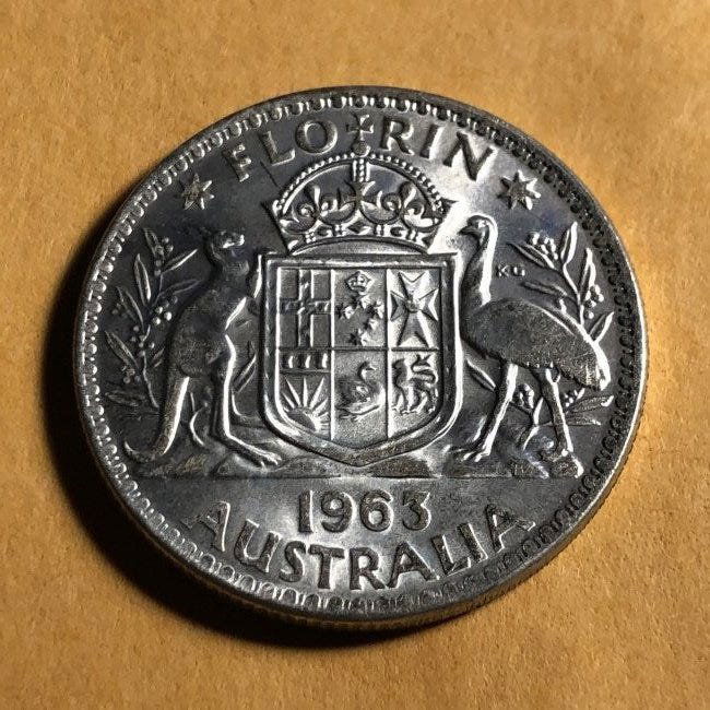 Australia 1963 One Florin Two Shillings CH. BU Silver.. (1 of 2)