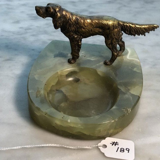 Vintage Austrian Bronze Ashtray on Onyx/Marble Base 3" (1 of 5)