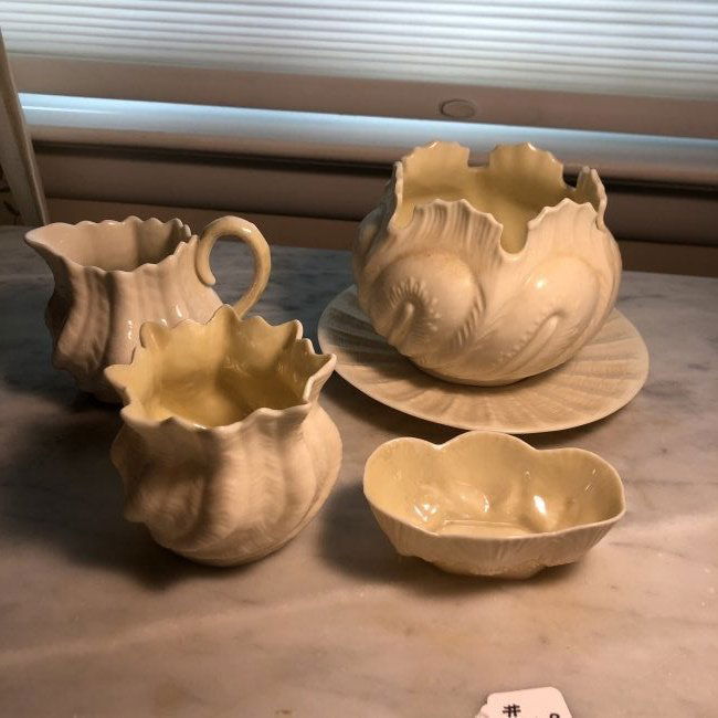 Vintage 4-Pieces Early Irish Belleek Lot...Early Marks. (1 of 6)