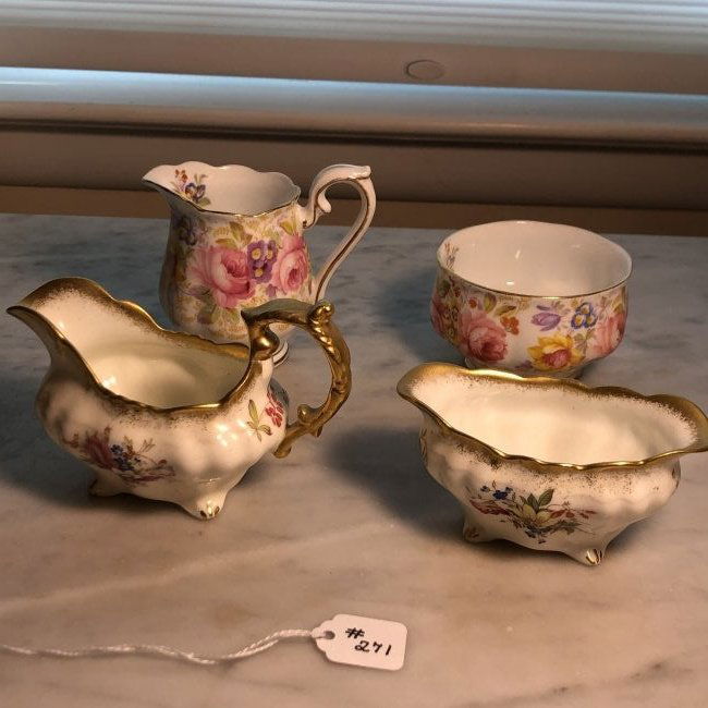 2-Sets of Vintage Sugar & Creamers. 1-Royal Albert, & (1 of 4)