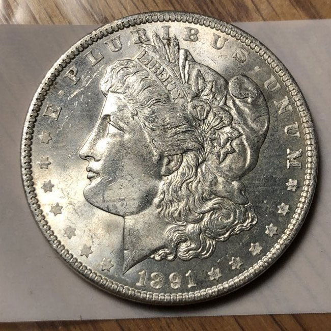 1891-P Uncirculated Condition Morgan Silver Dollar... (1 of 2)