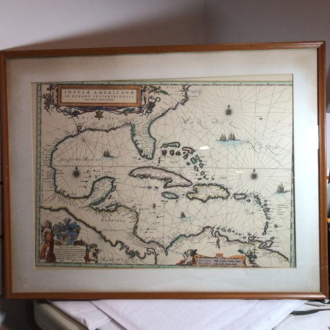 Rare BLAEU, WILLEM. 1571-1638 Map Hand Colored.... (1 of 8)