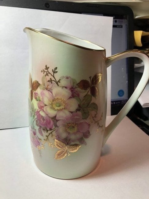 Bavaria Schumann Arzberg Germany Wild Rose Pitcher 7".. (1 of 4)