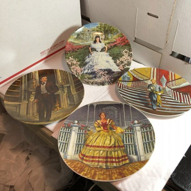 4-Vintage Gone with the Wind Collectors Plates in VG... (1 of 5)