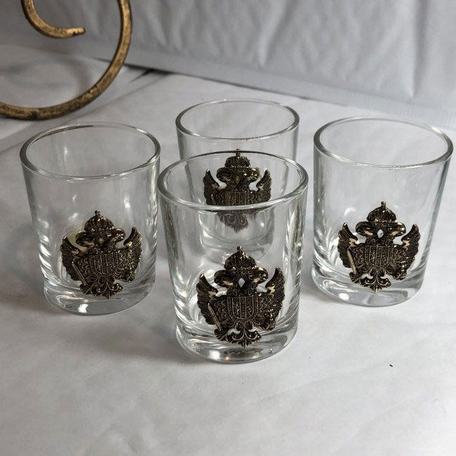 4Vintage Russian Shot Glasses Made in France as Pic'd (0193) on Jul
