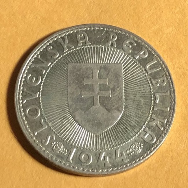 Slovakia 10 Korun 1944 Prince Pribina (w/cross) Silver. (1 of 2)