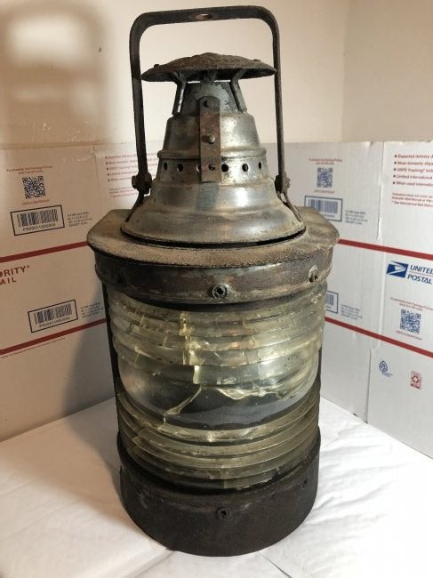 Vtg/Antique Bridge Lantern 18.5" Tall from a NJ Bridge (1 of 9)
