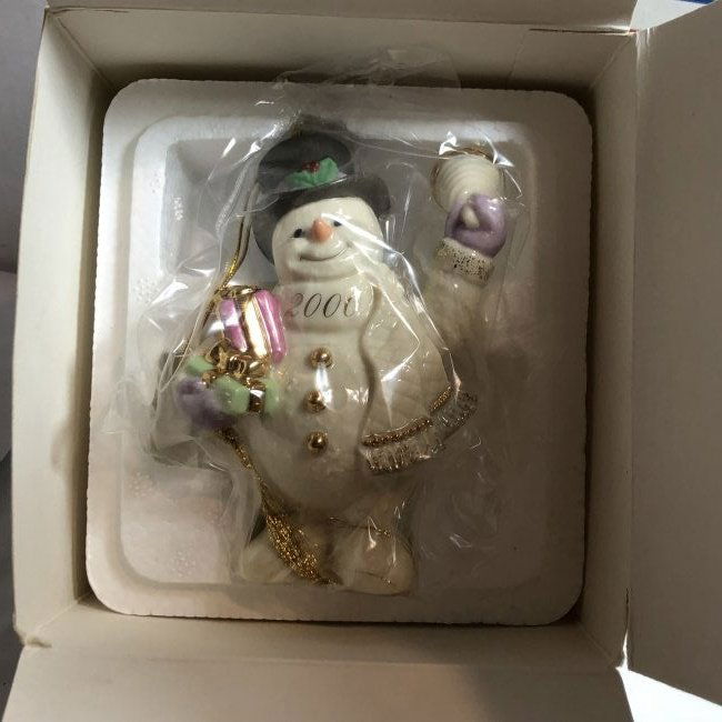 Lenox Classics 2000 Snowman Christmas Tree Ornament NIB (1 of 2)