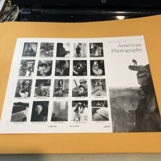 PHOTOGRAPHY STAMP SHEET AT FACE VALUE & FREE SHIPPING! (1 of 2)