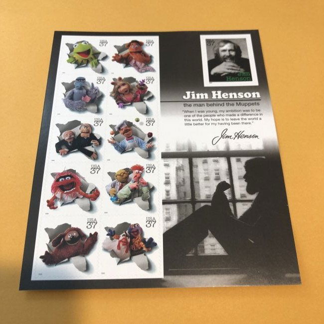 JIM HENSON STAMP SHEET AT FACE VALUE & FREE SHIPPING! (1 of 2)