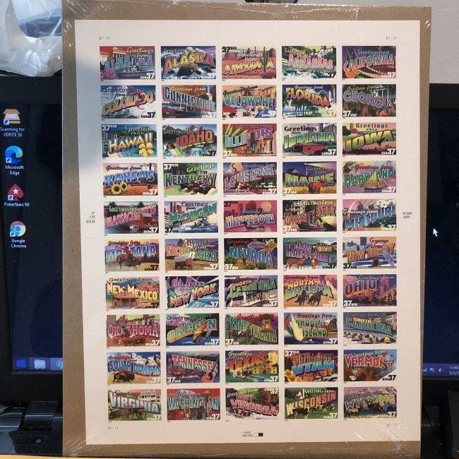 GREETINGS FROM AMERICA STAMP SHEET AT FACE VALUE & FREE (1 of 3)