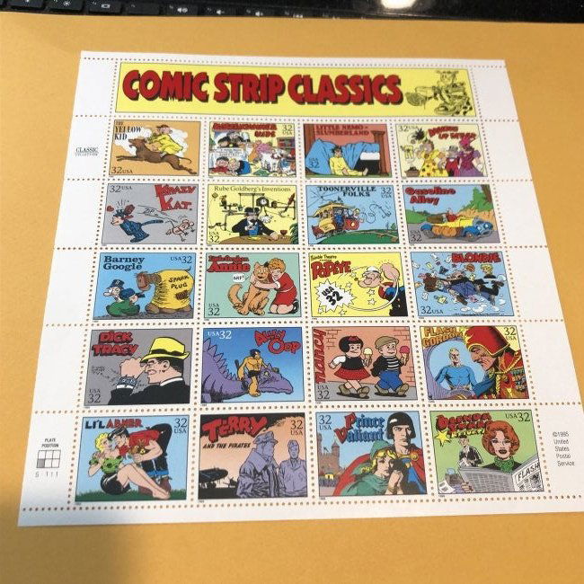 COMIC STRIP CLASSICS STAMP SHEET AT FACE VALUE & FREE.. (1 of 2)