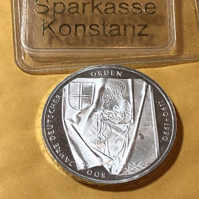 Germany 1990-J 10 MARK Silver 800 Year Anniversary Coin (1 of 2)