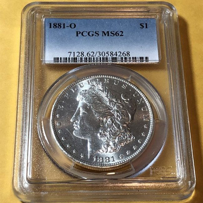 PCGS CERTIFIED 1881-O MS62 MORGAN SILVER DOLLAR.... (1 of 4)