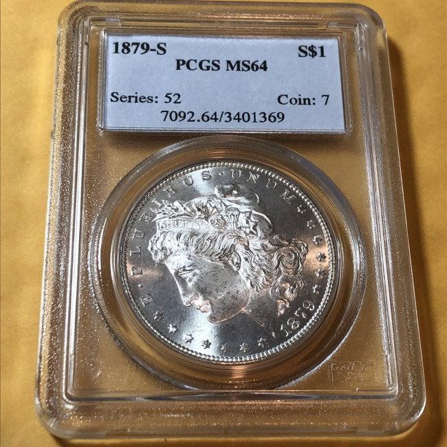 PCGS CERTIFIED 1879-S MS64 MORGAN SILVER DOLLAR... (1 of 4)