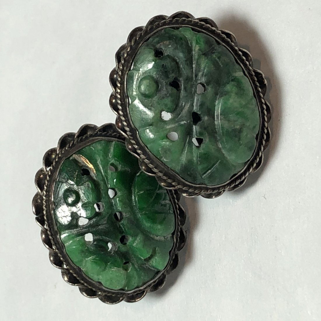 Antique Chinese Hand Carved Spinach Green Jade/Jadeite (1 of 3)