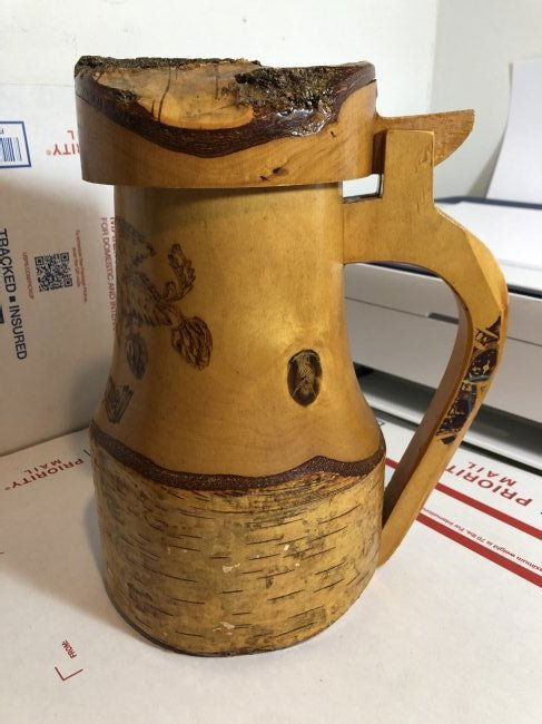 Vintage Wooden Pilsner Urquell Beer Stein 10.25" Tall.. (1 of 8)