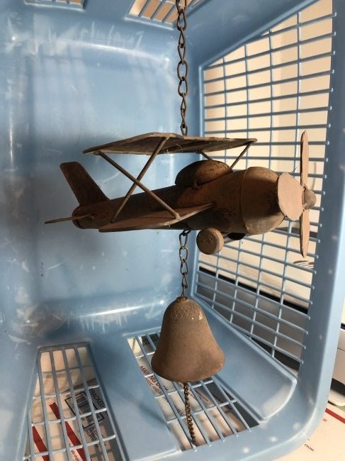 Vintage/Antique Hand Crafted Scrap Metal Rusty Biplane (1 of 11)