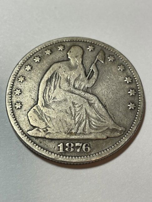 1876-S Very Good+ Condition Liberty Seated Half Dollar (1 of 2)