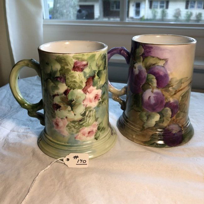 Two Vintage Limoges Hand Painted & Signed Mugs... (1 of 8)