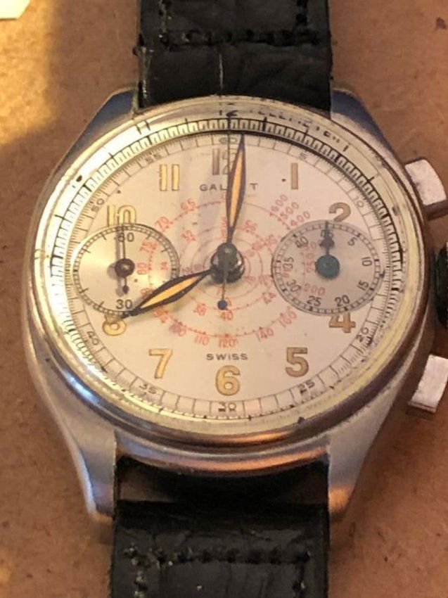 RARE Gallet Chronograph (Pilot Wristwatch) in Superb... (1 of 10)