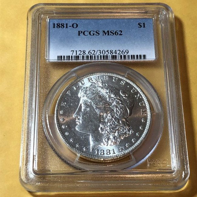 PCGS CERTIFIED 1881-O MS62 MORGAN SILVER DOLLAR... (1 of 4)