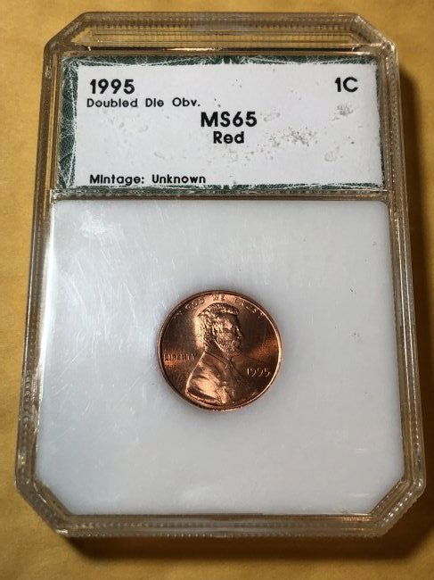 PCI Certified 1995 MS65Red Double Die Obv. Lincoln Cent (1 of 3)