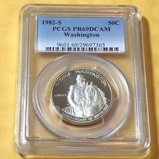 PCGS Certified 1982-S PR69 DEEP CAMEO COMMEMORATIVE 50c (1 of 3)