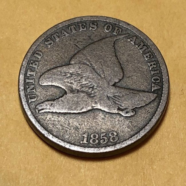 1858 Small Letters Good Condition Flying Eagle Cent... (1 of 2)