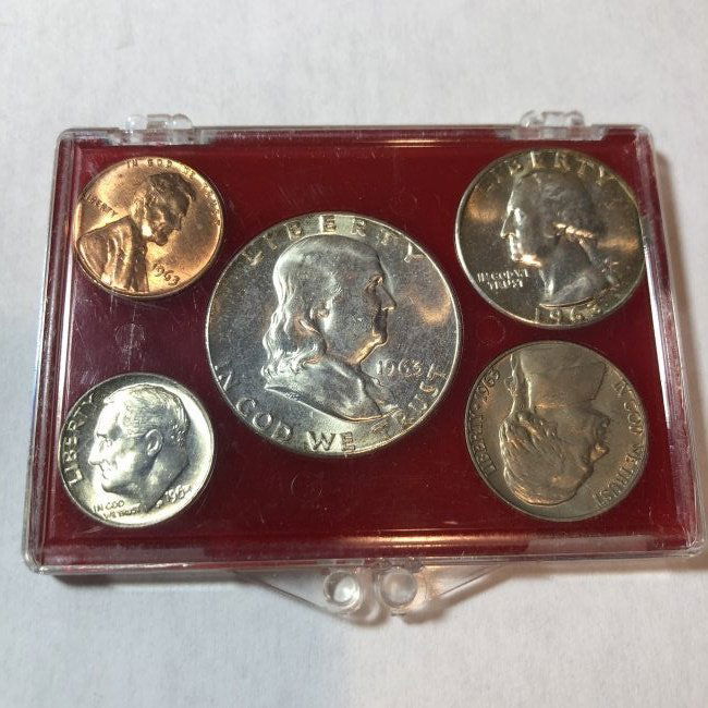 1963-P BU 90% COIN SILVER YEAR SET NICE COINS... (1 of 2)