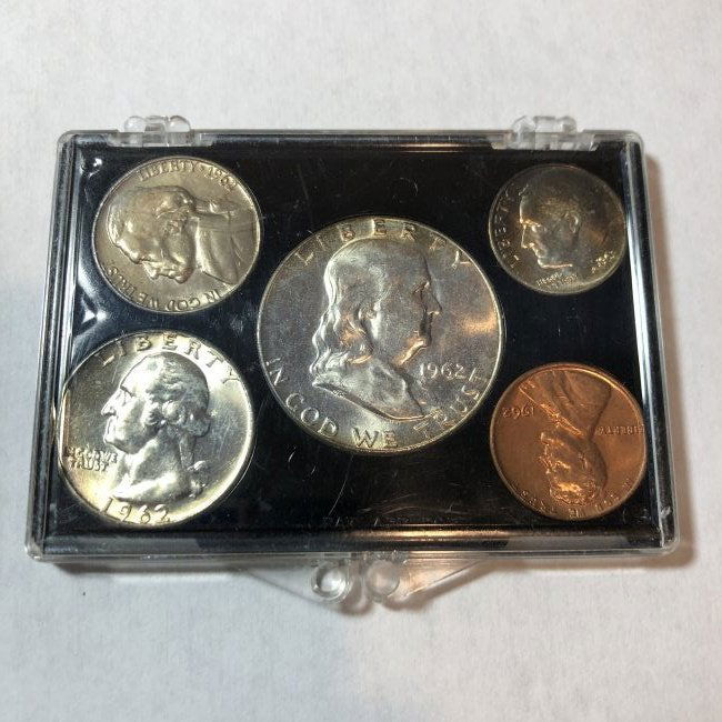 1962-P BU 90% COIN SILVER YEAR SET NICE COINS... (1 of 2)