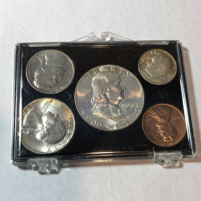 1961-D BU 90% COIN SILVER YEAR SET NICE COINS.... (1 of 2)