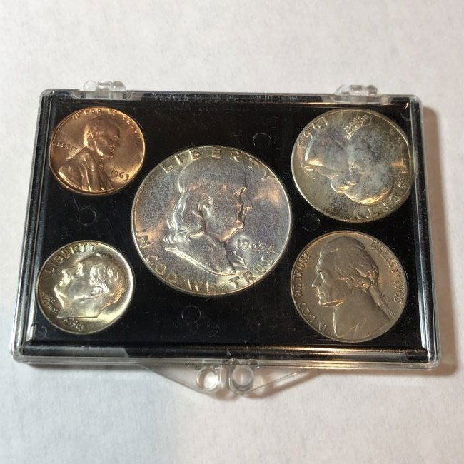 1963-P BU 90% COIN SILVER YEAR SET NICE COINS.... (1 of 2)