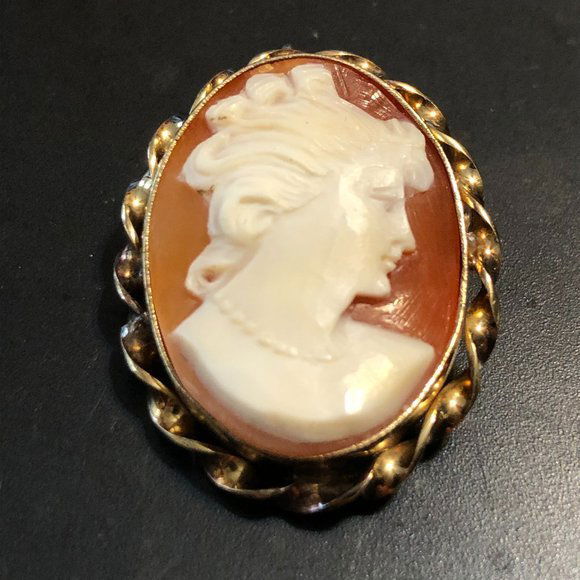Vtg/Antique Bal-Ron 1/20 12k Gold Filled Shell Cameo.. (1 of 3)