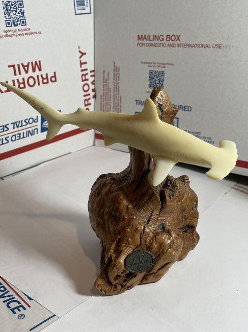 Vintage HAMMERHEAD SHARK Sculpture from JOHN PERRY 6" (1 of 5)
