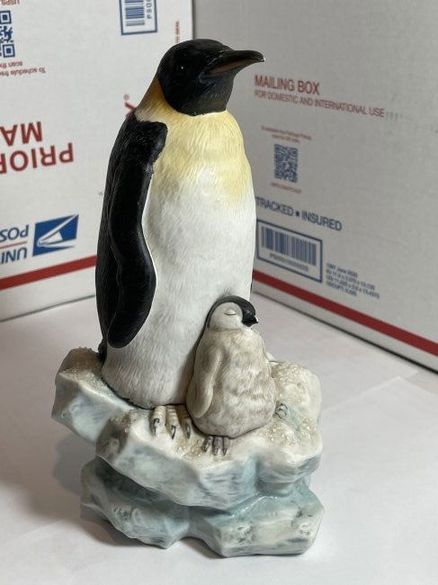 Vtg Polar Expedition 1990 Hand Painted Emperor Penguins (1 of 5)