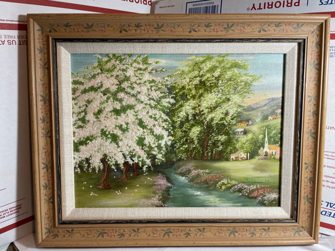 Original Oil on Board Painting Signed by Fern Houser (1 of 4)