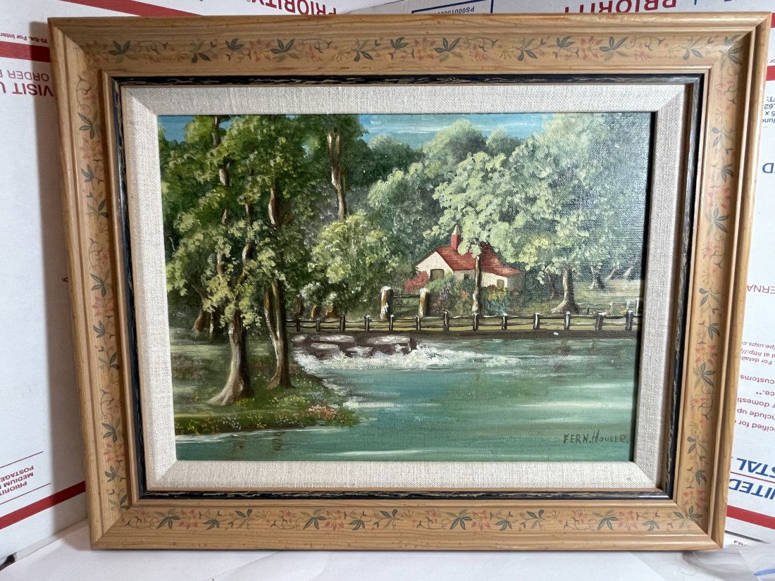 Original Oil on Board Painting Signed by Fern Houser (1 of 4)